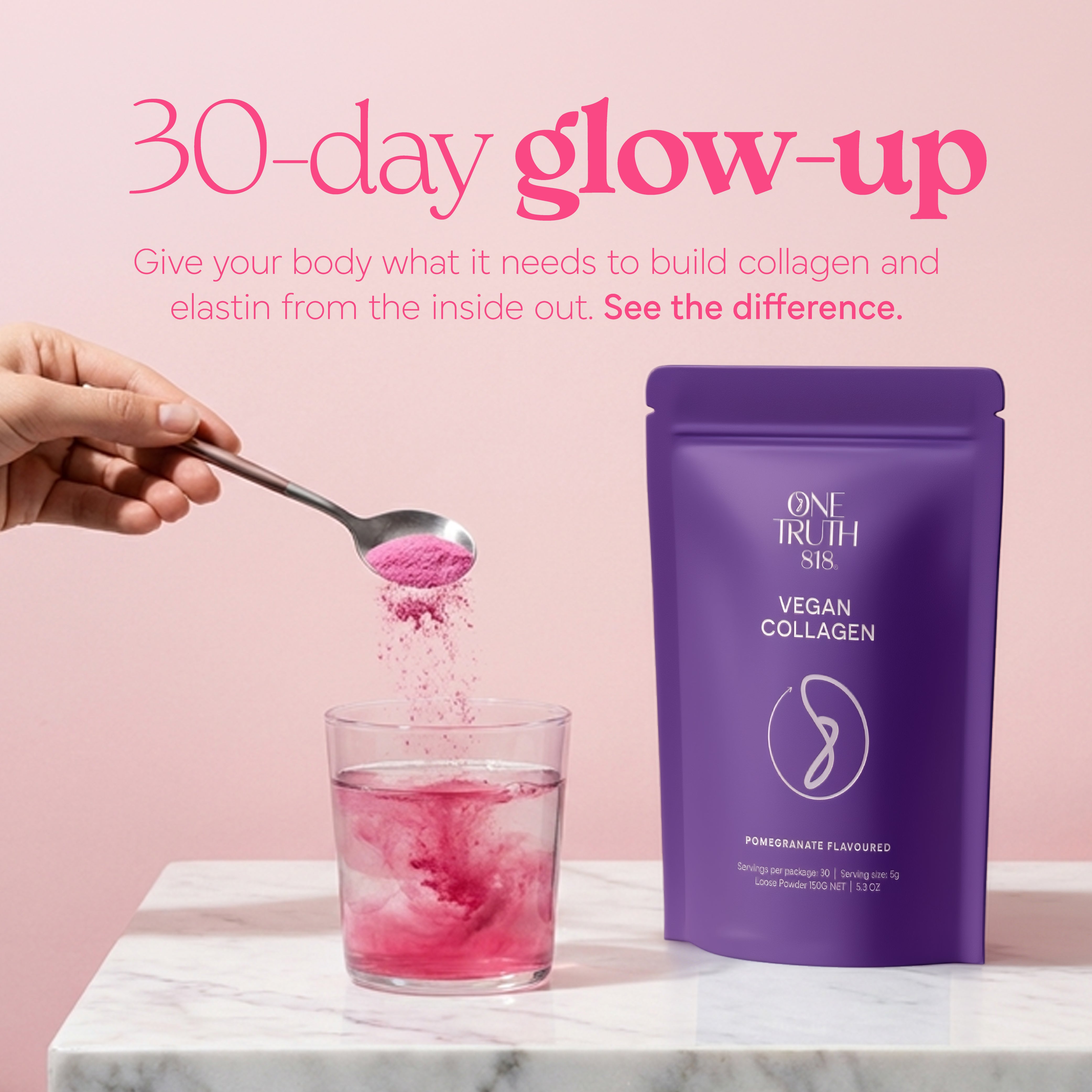 One Truth 818 Vegan Collagen - 90 Day Supply