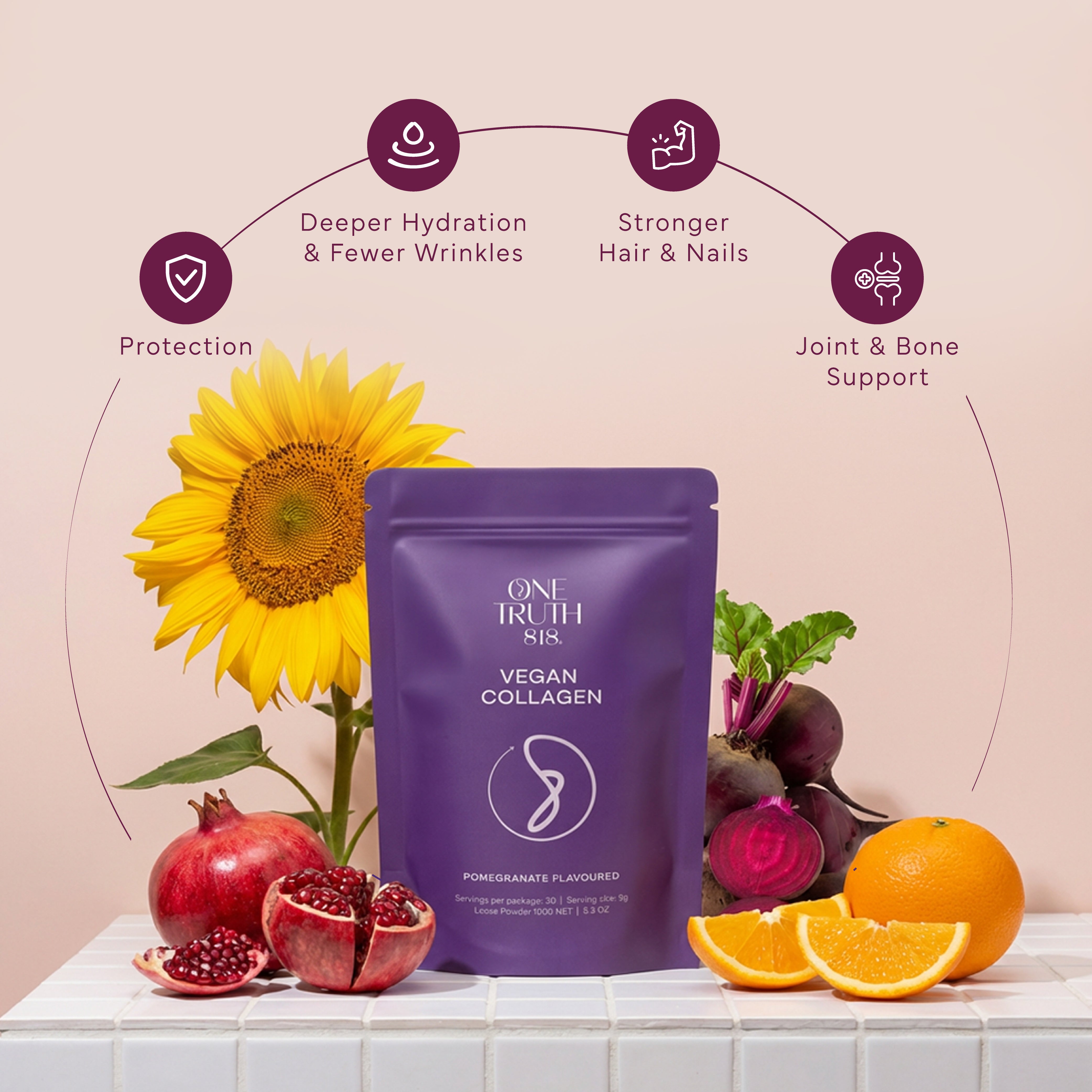 One Truth 818 Vegan Collagen - 90 Day Supply