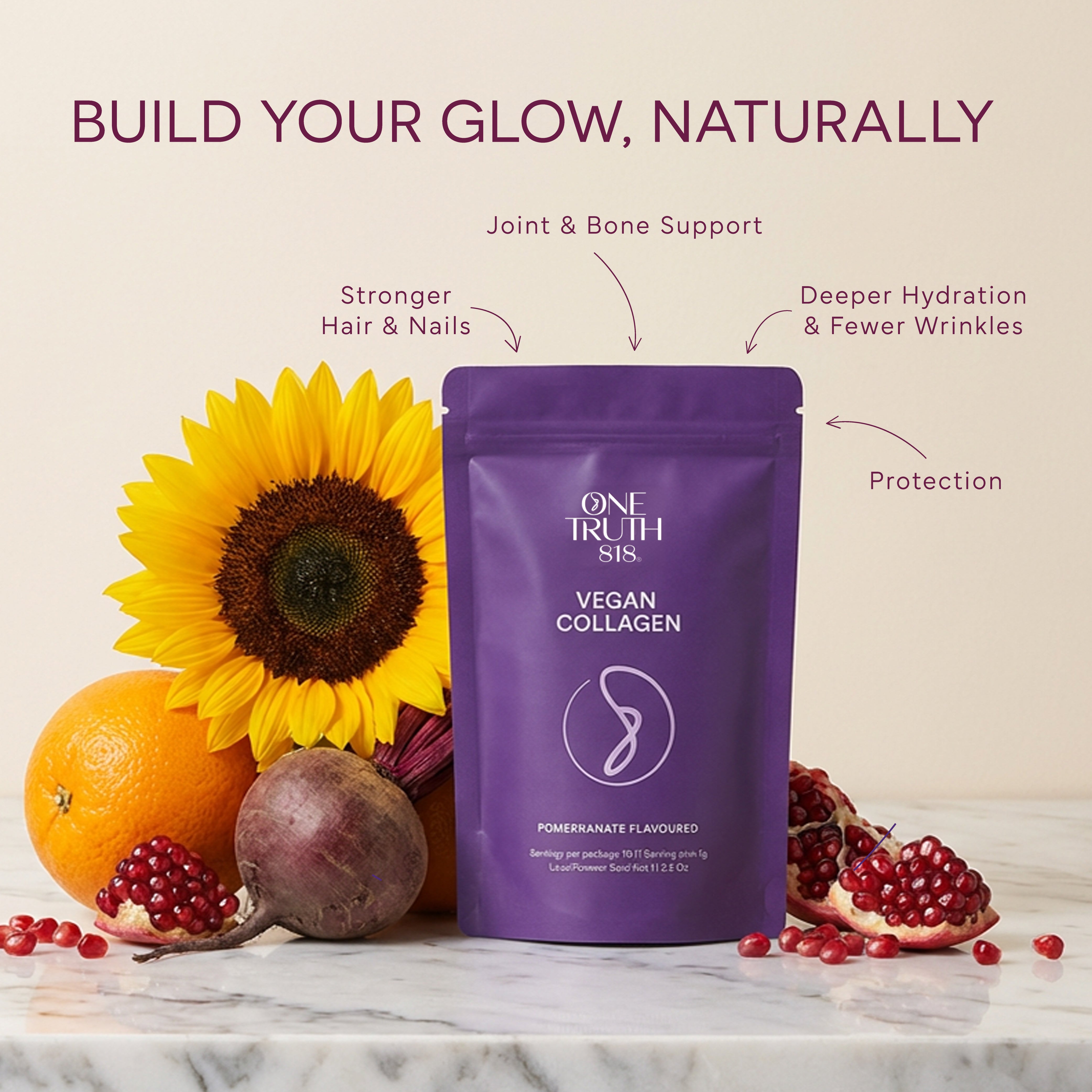 One Truth 818 Vegan Collagen - 90 Day Supply